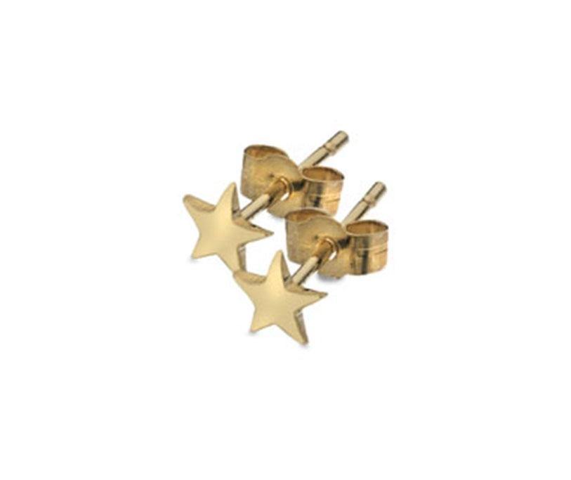 9ct Gold Star Studs - Rococo Jewellery