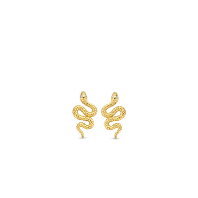 Ti Sento Gold Vermeil Snake Stud Earrings - Rococo Jewellery