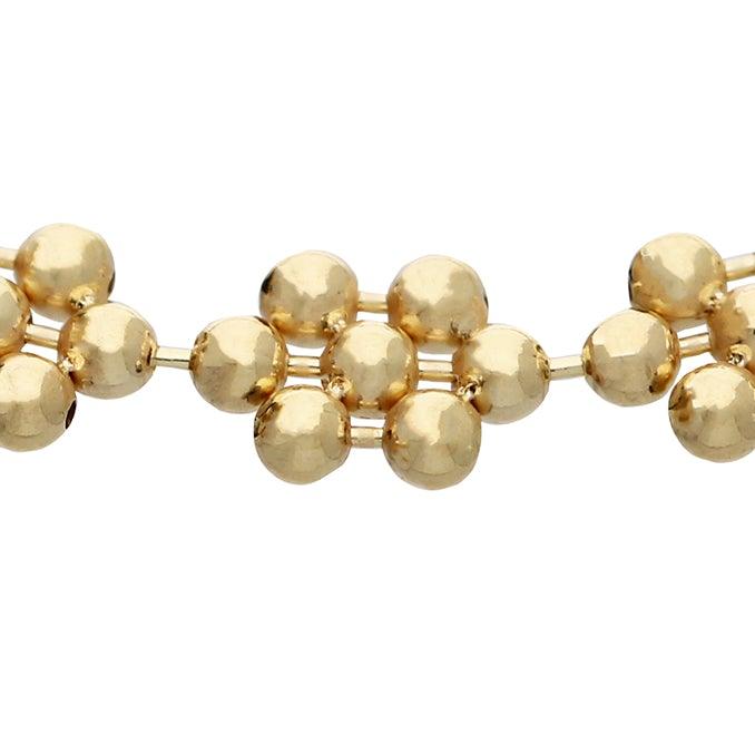 Bead Flower Bracelet - Yellow Gold Vermeil - Rococo Jewellery