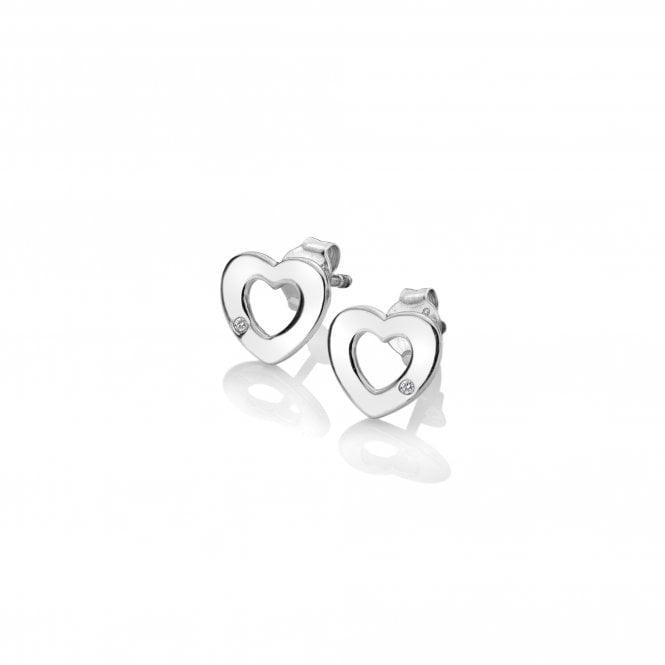 Hot Diamonds Silver Amulet Heart Earrings - Rococo Jewellery