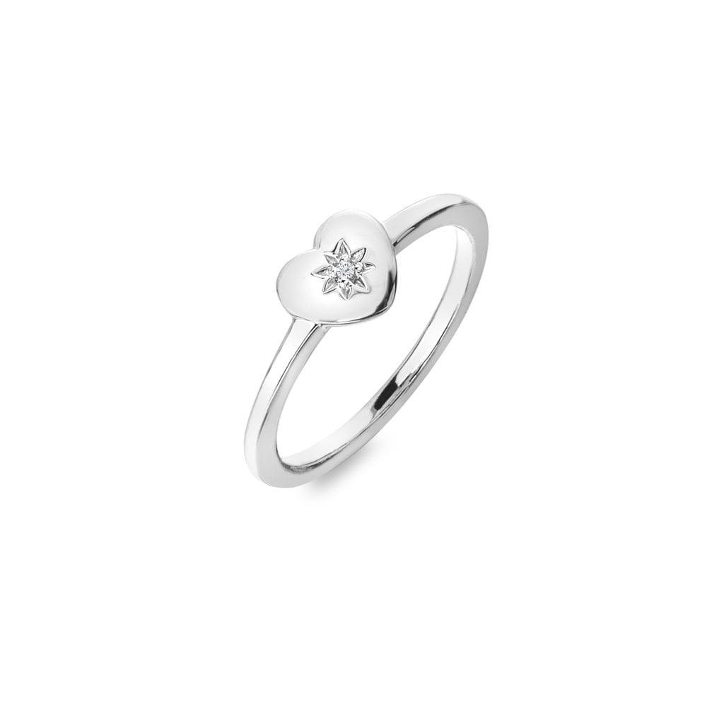 Hot Diamonds Silver Heart Ring - Rococo Jewellery