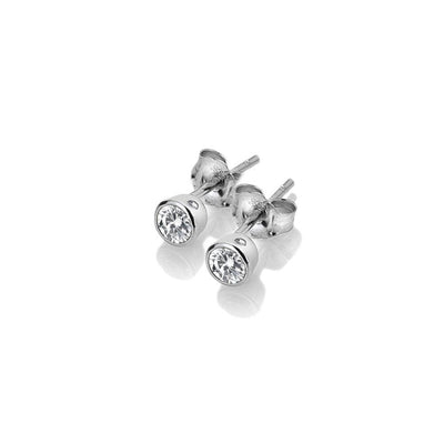 Hot Diamonds Silver Tender White Topaz Earrings - Rococo Jewellery