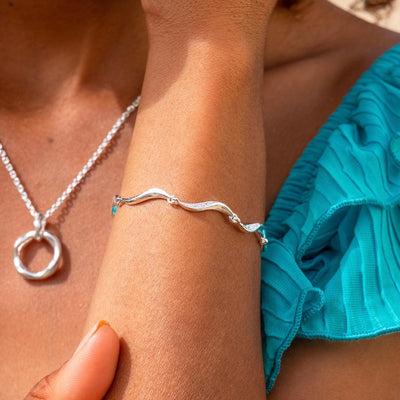 Sea Gems Silver Sea Water Bracelet - Rococo Jewellery