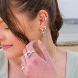 Sea Gems Blue Tides Hoop Earrings - Rococo Jewellery