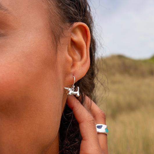 Sea Gems Dachshund Drop Earrings - Rococo Jewellery