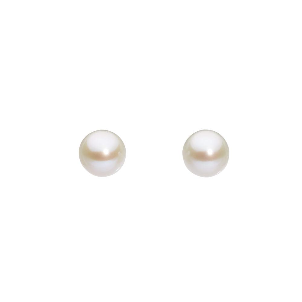 Silver and Freshwater Pearl Stud Earrings - Rococo Jewellery
