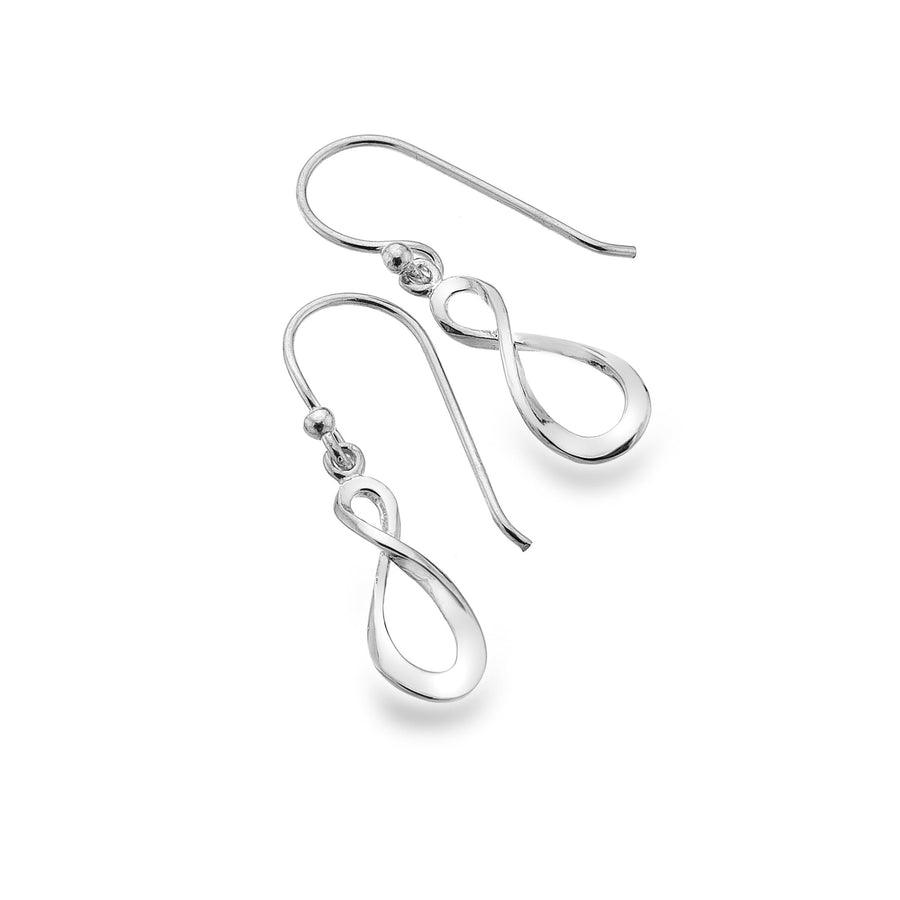 Sea Gems Sterling Silver Infinity Knot Drop Earrings - Rococo Jewellery