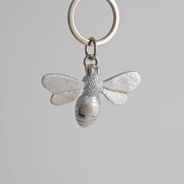 Lancaster & Gibbings Bee Key Ring in Pewter - Rococo Jewellery