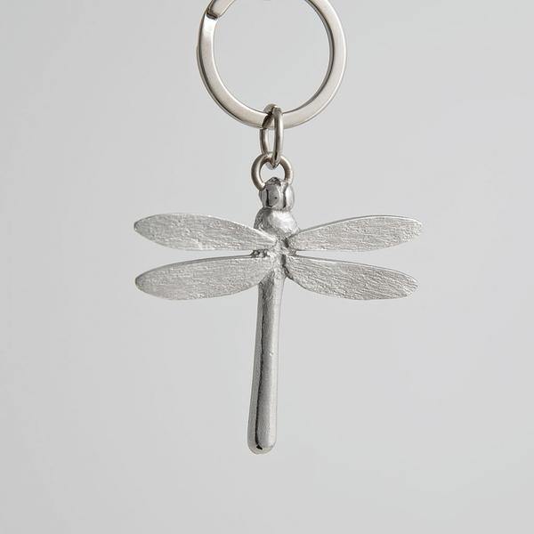 Lancaster & Gibbings Dragonfly Keyring in Pewter - Rococo Jewellery
