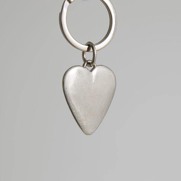 Lancaster & Gibbings Heart Key Ring in Pewter - Rococo Jewellery