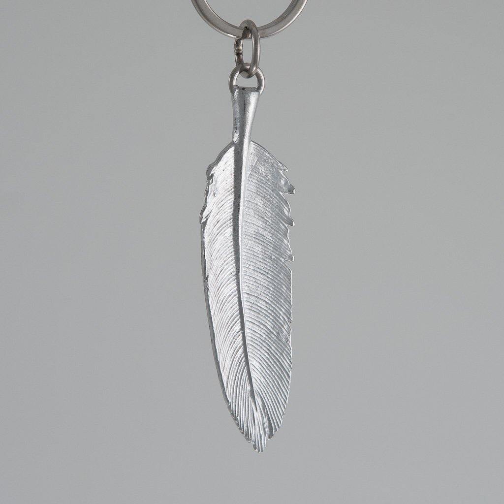 Lancaster & Gibbings Feather Key Ring in Pewter - Rococo Jewellery