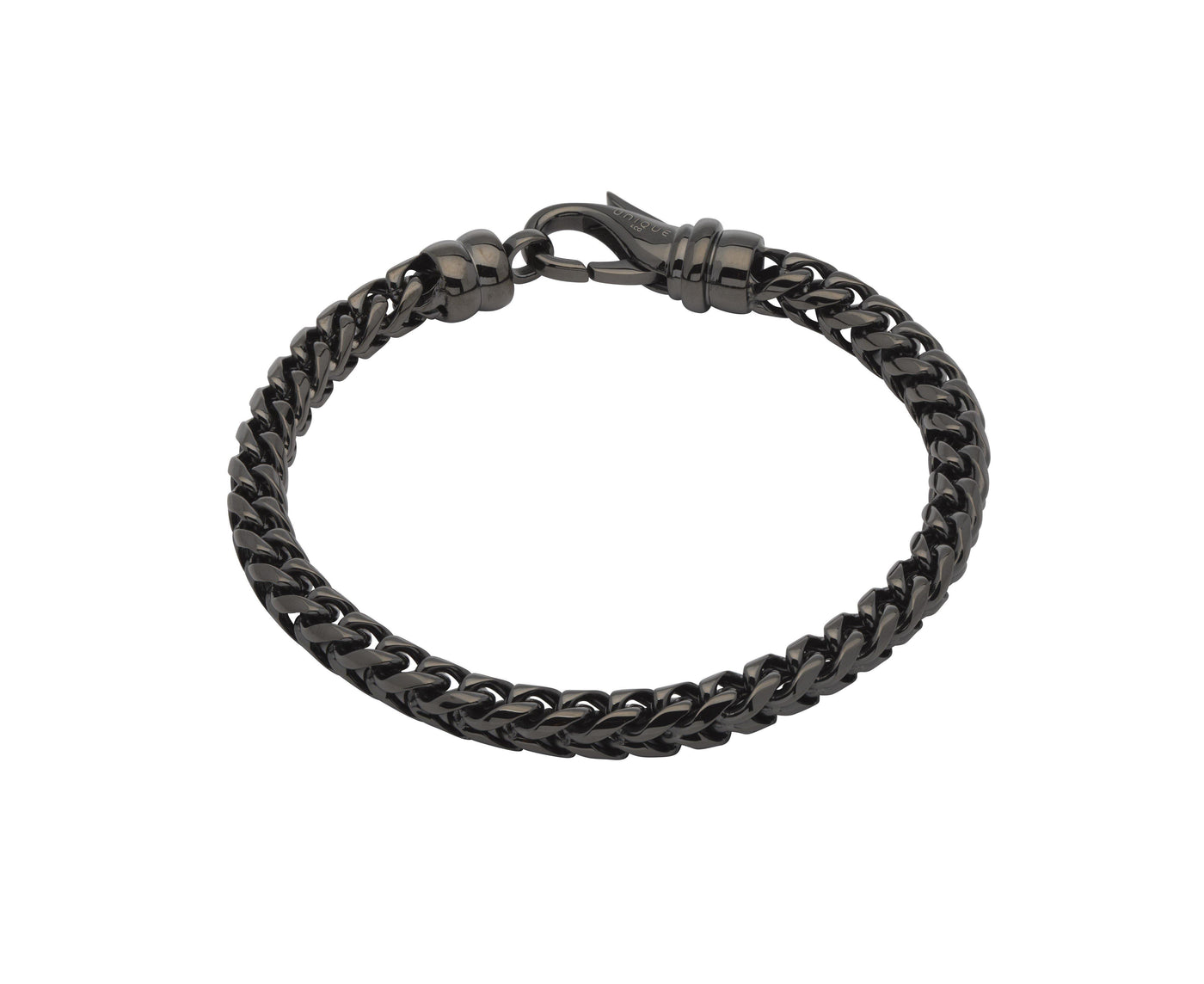 Unique & Co Gunmetal Stainless Steel Spiga Bracelet - Rococo Jewellery
