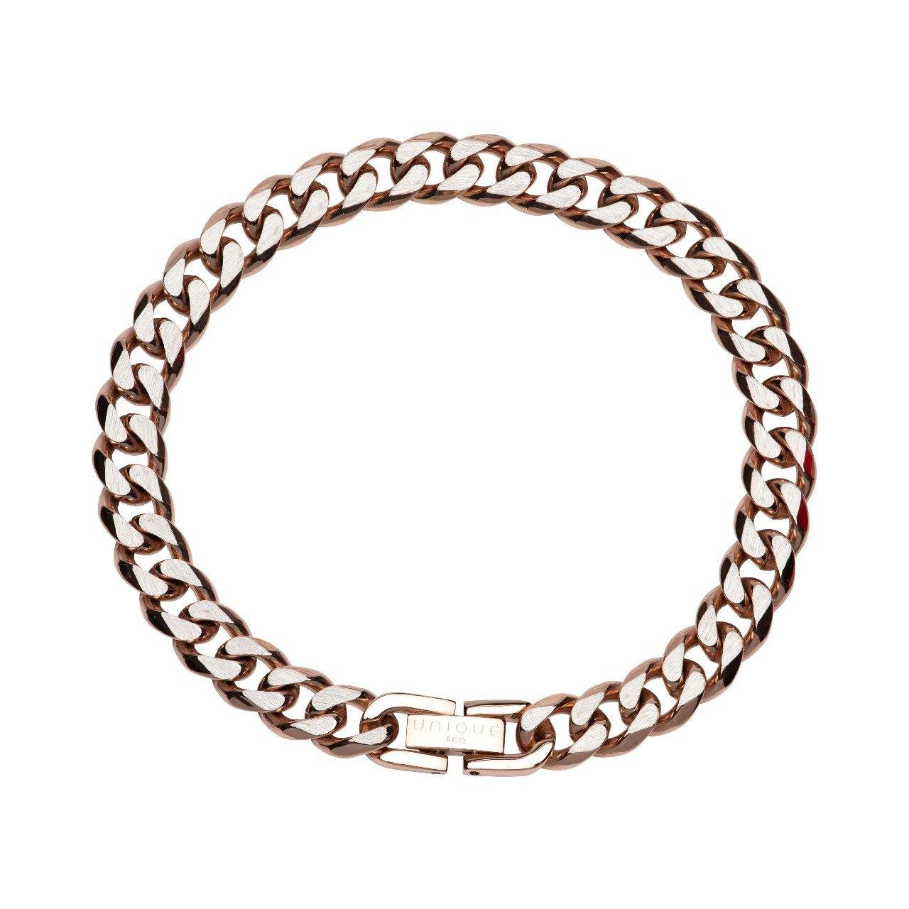 Unique & Co Rose Gold Curb Bracelet - Rococo Jewellery