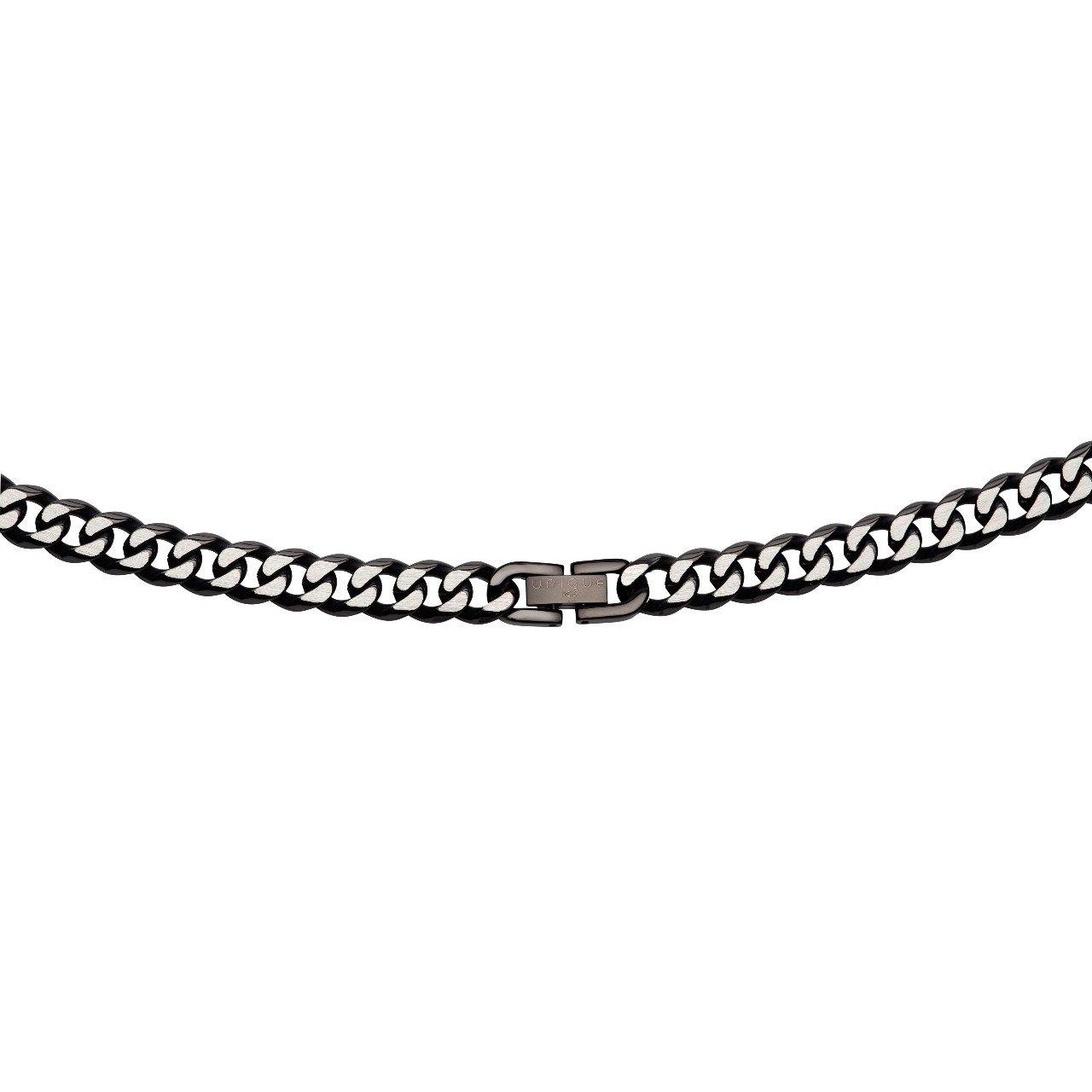 Unique & Co Black Stainless Steel Curb Chain Necklace - Rococo Jewellery