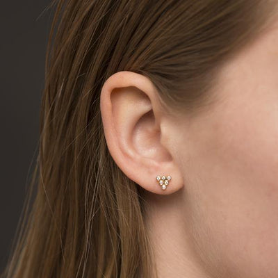 GFG Mara Diamond Triangle Single Stud Earring - Rococo Jewellery