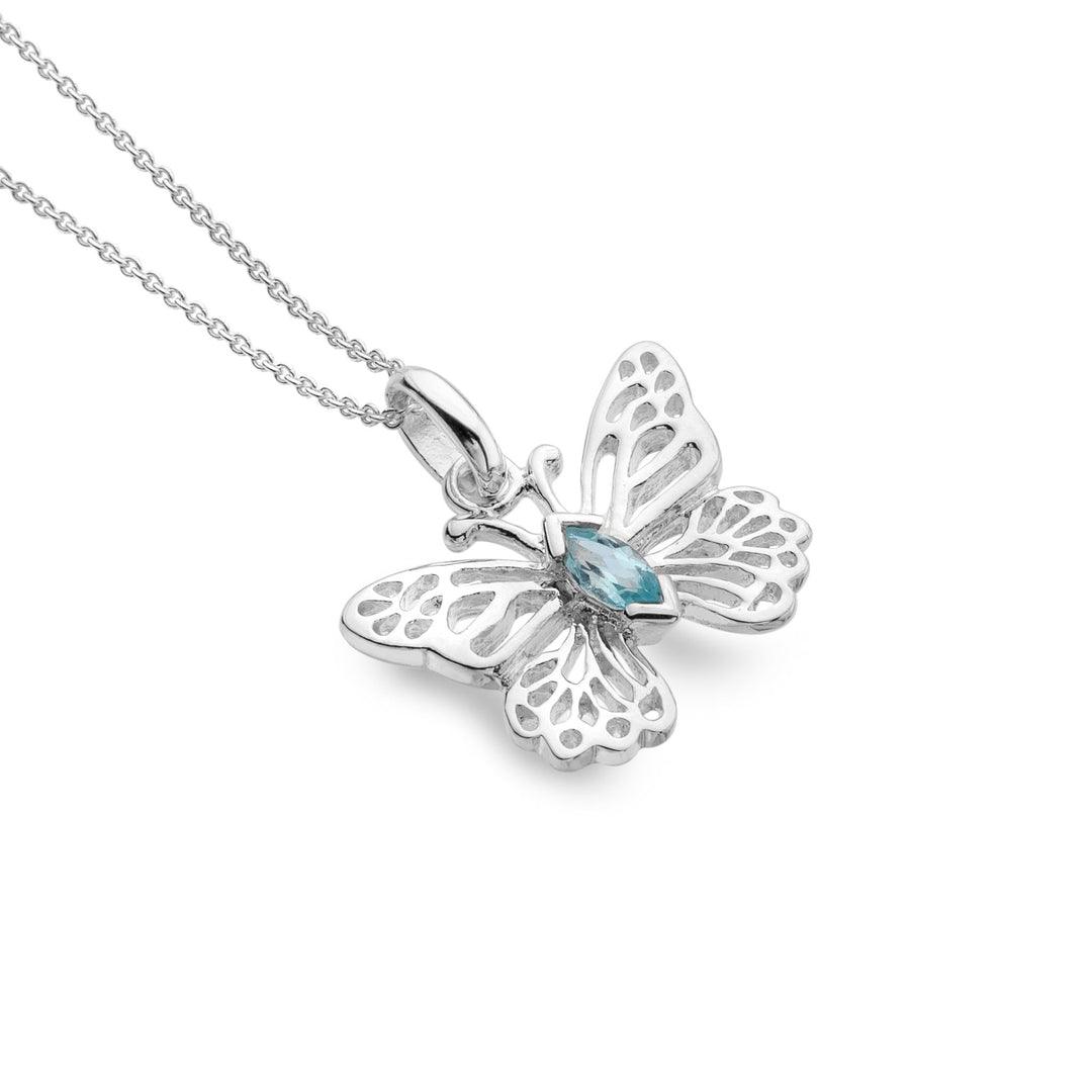 Sea Gems Butterfly Necklace with Blue Topaz - Rococo Jewellery