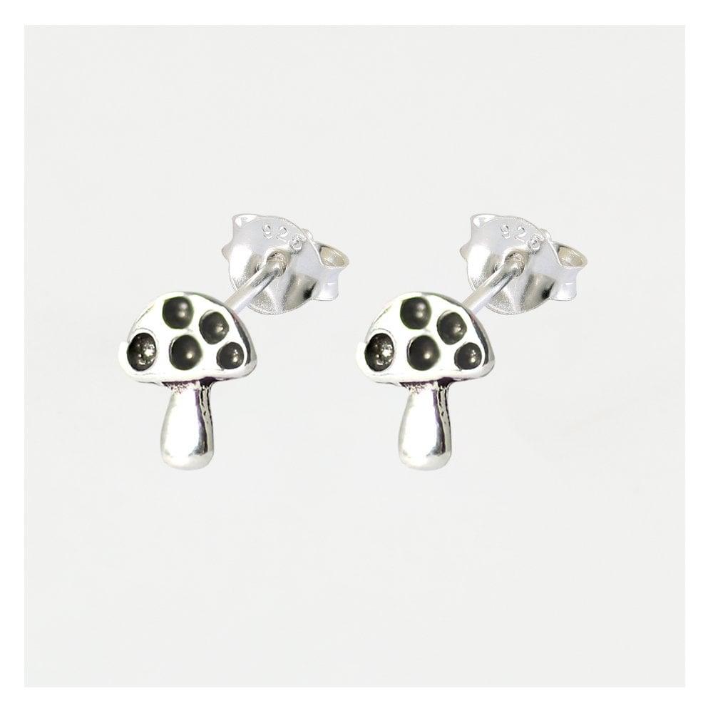 Kingsley Ryan Silver Mushroom Stud Earrings - Rococo Jewellery