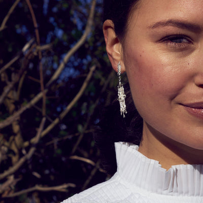 Alex Monroe Nest Structure Statement Drop Earrings - Rococo Jewellery