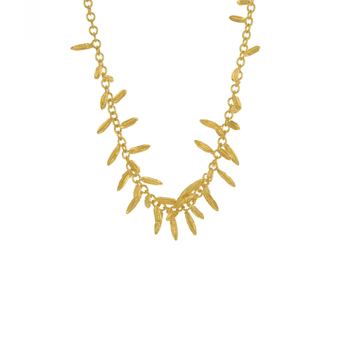 Alex Monroe Fennel Kissing Seed Necklace - 22ct Gold Plate - Rococo Jewellery