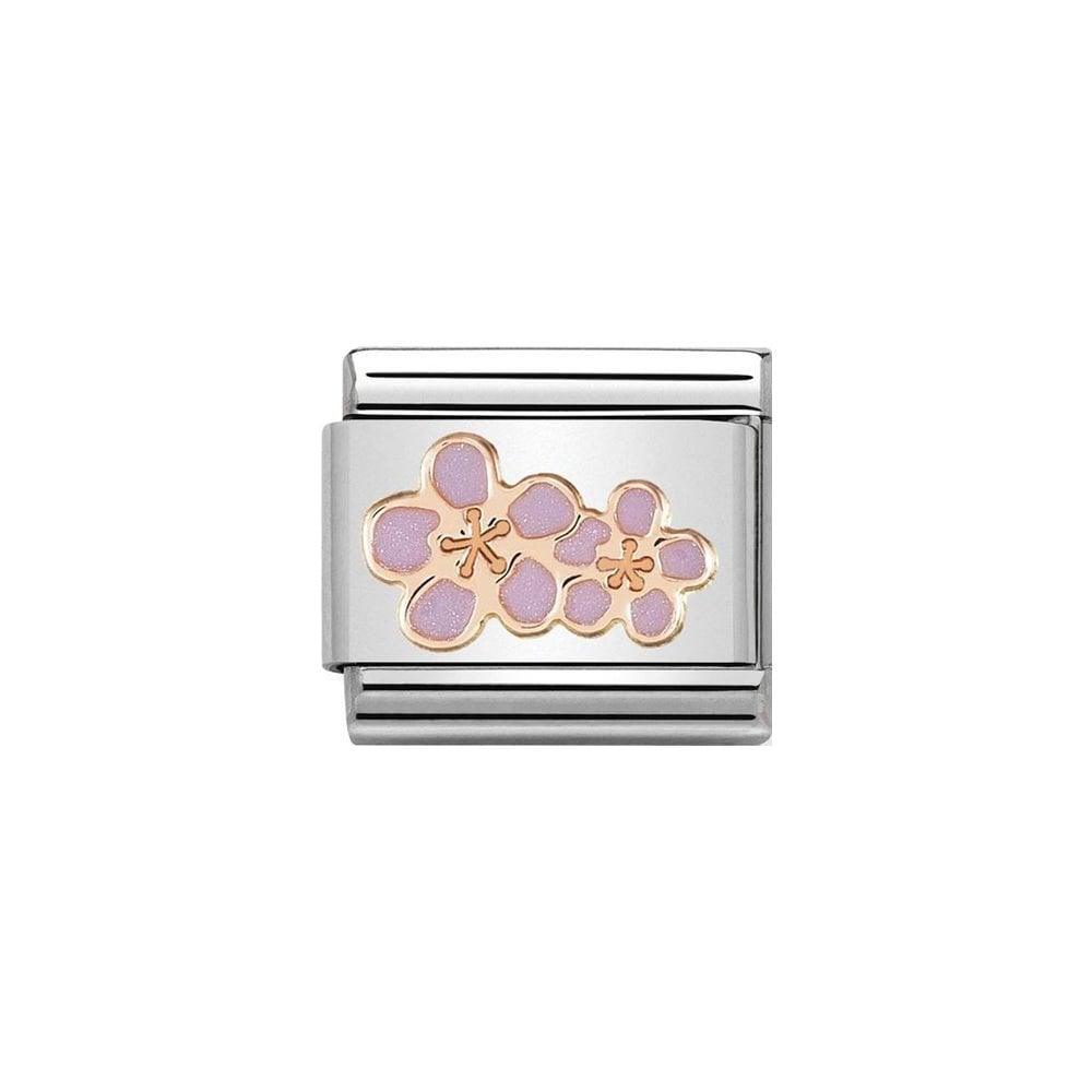 Nomination Classic 9ct Rose Gold Peach Blossom Charm - Rococo Jewellery