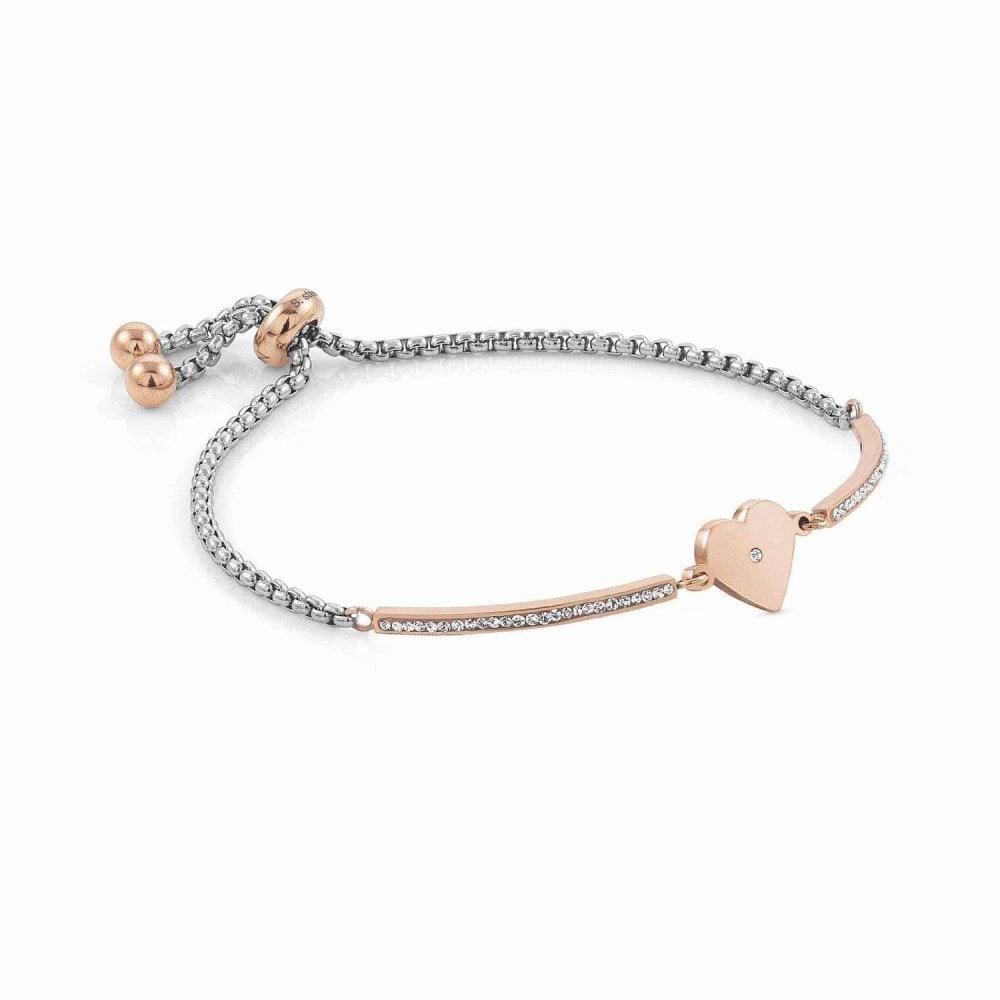 Nomination Milleluci Rose Gold Heart CZ Bracelet - Rococo Jewellery
