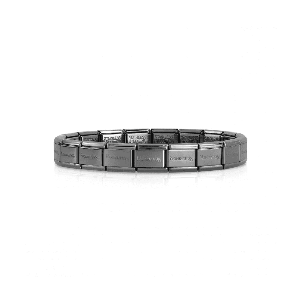 Nomination Classic Black Stainless Steel Starter Bracelet - Rococo Jewellery