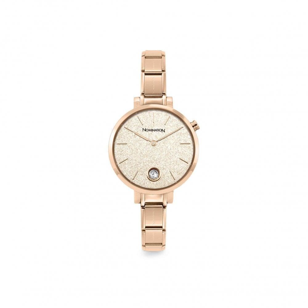 Nomination Classic Time Paris Rose Gold Glitter Watch - Rococo Jewellery