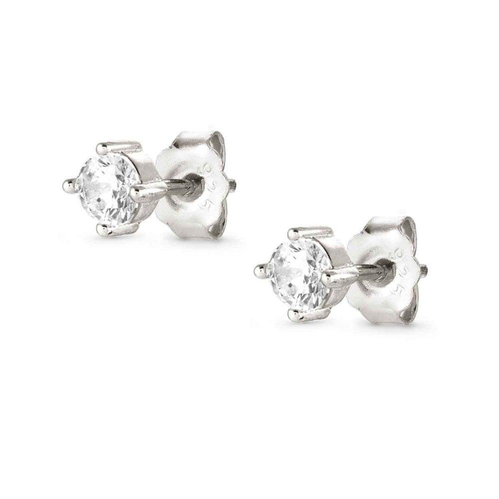 Nomination Sentimental Silver & CZ Stud Earrings - Rococo Jewellery