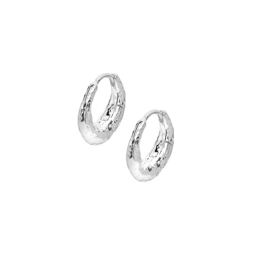 Sea Gems Sterling Silver Ocean Nomad Huggie Hoop Earrings - Rococo Jewellery