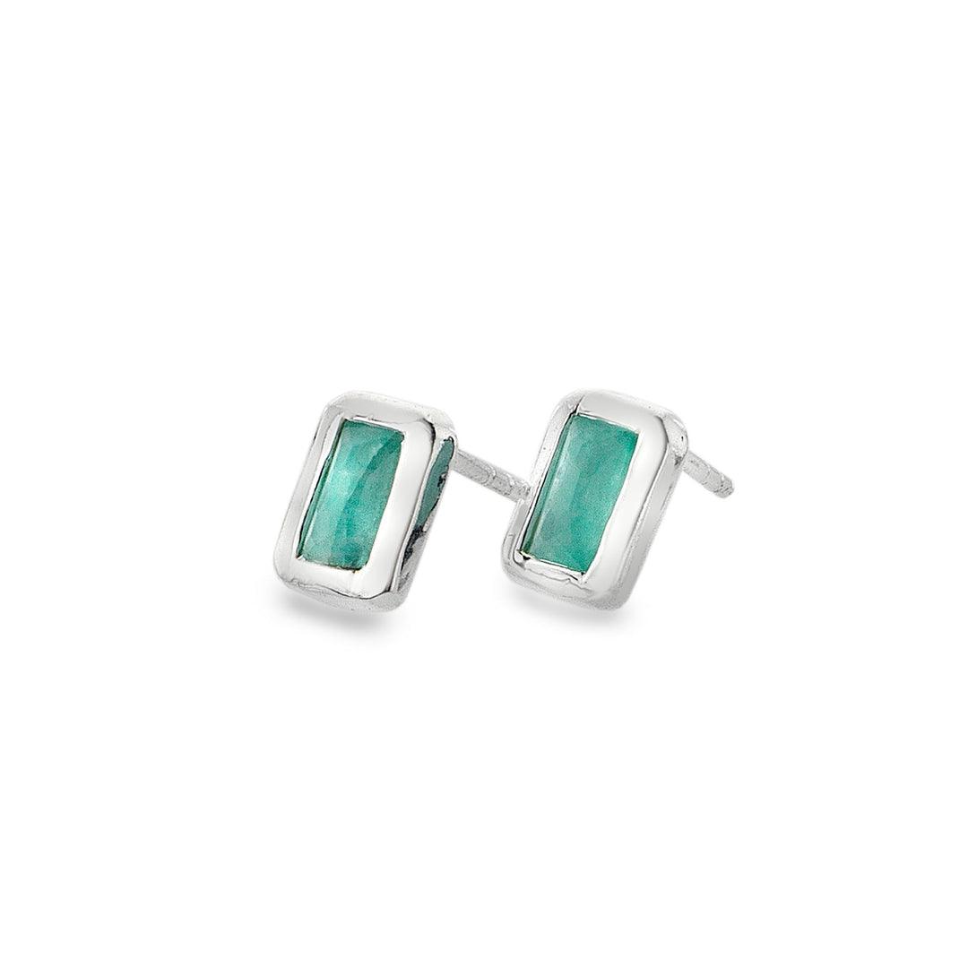 Sea Gems Amazonite Stud Earrings - Rococo Jewellery