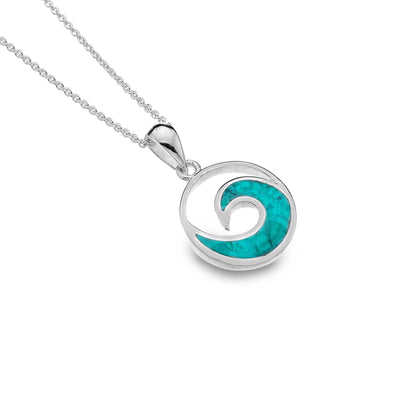 Sea Gems Turquoise Wave Pendant - Rococo Jewellery