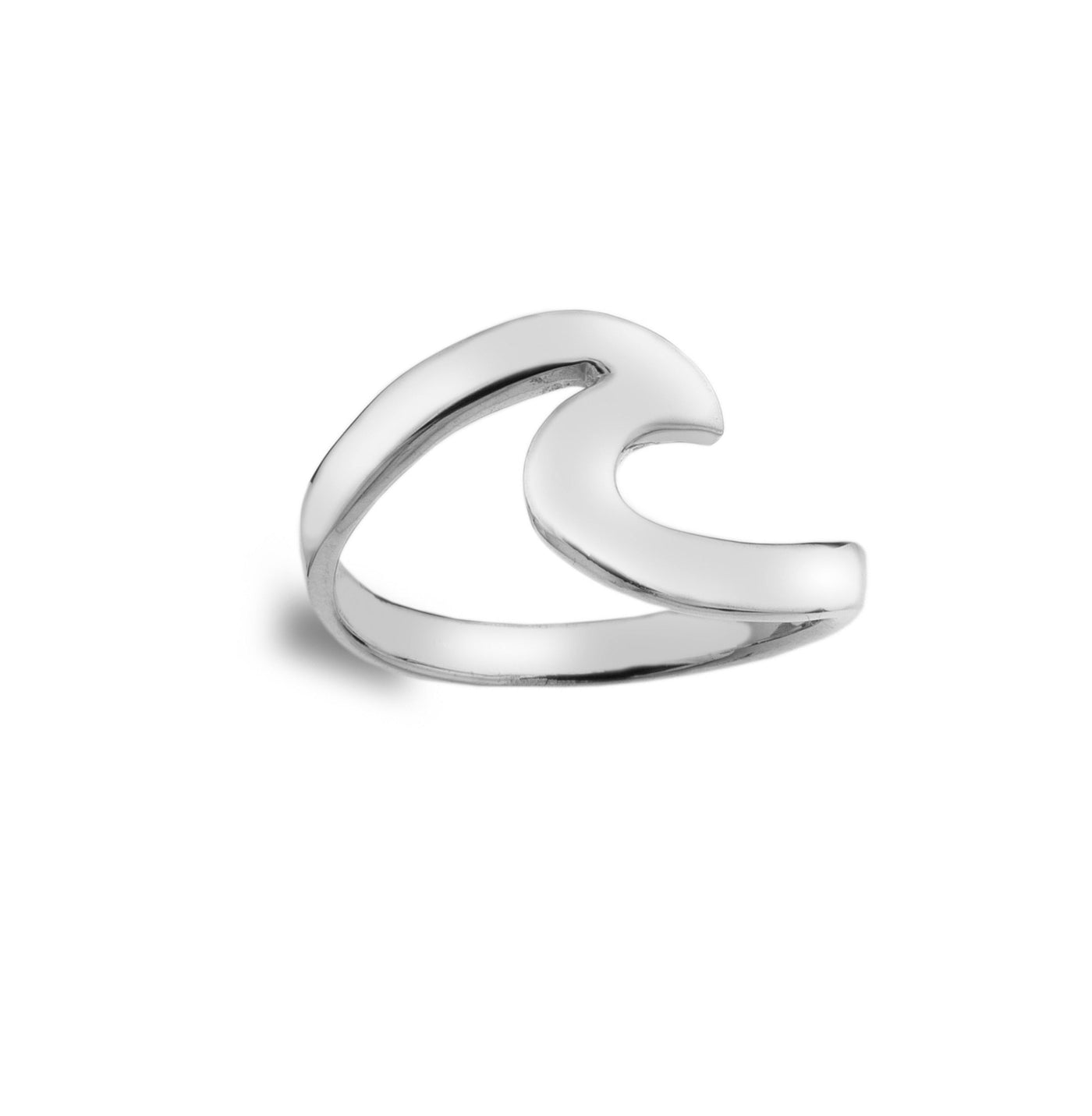 Curved Wave Ring - Sterling Silver - Rococo Jewellery