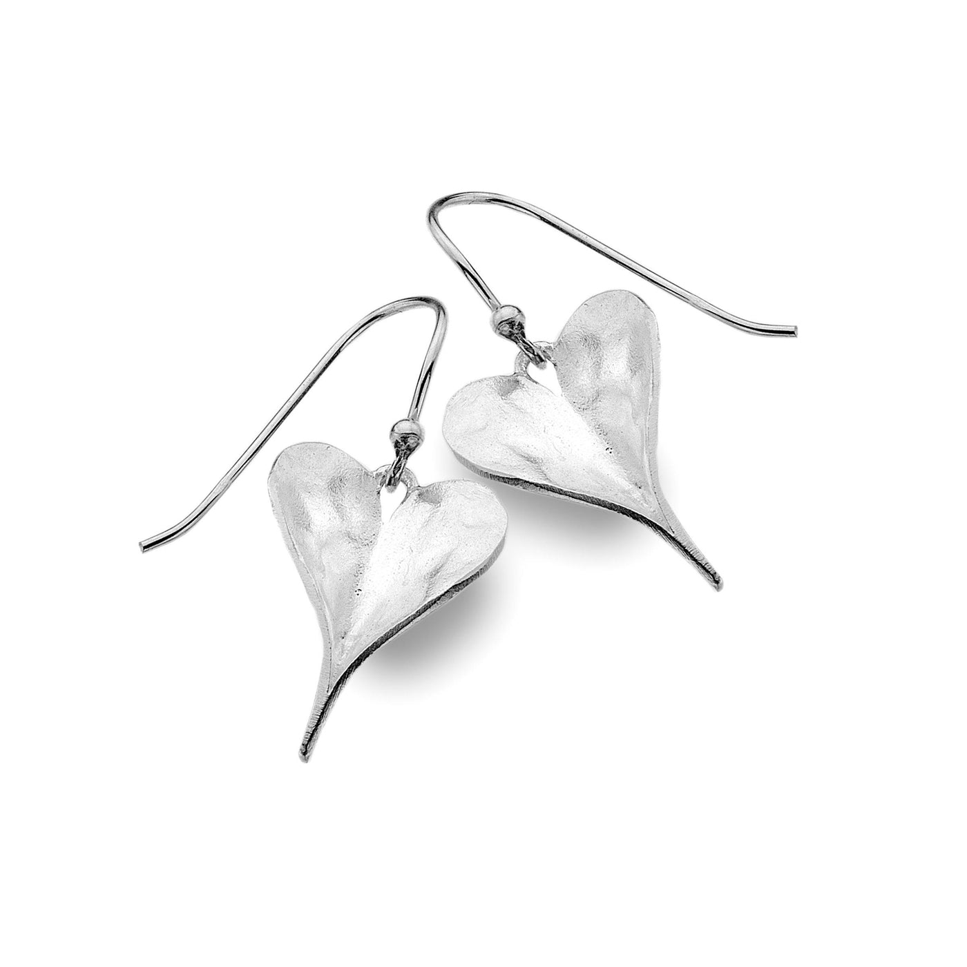 Sea Gems Heart Shaped Leaf Drop Earrings - Rococo Jewellery