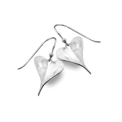 Sea Gems Heart Shaped Leaf Drop Earrings - Rococo Jewellery
