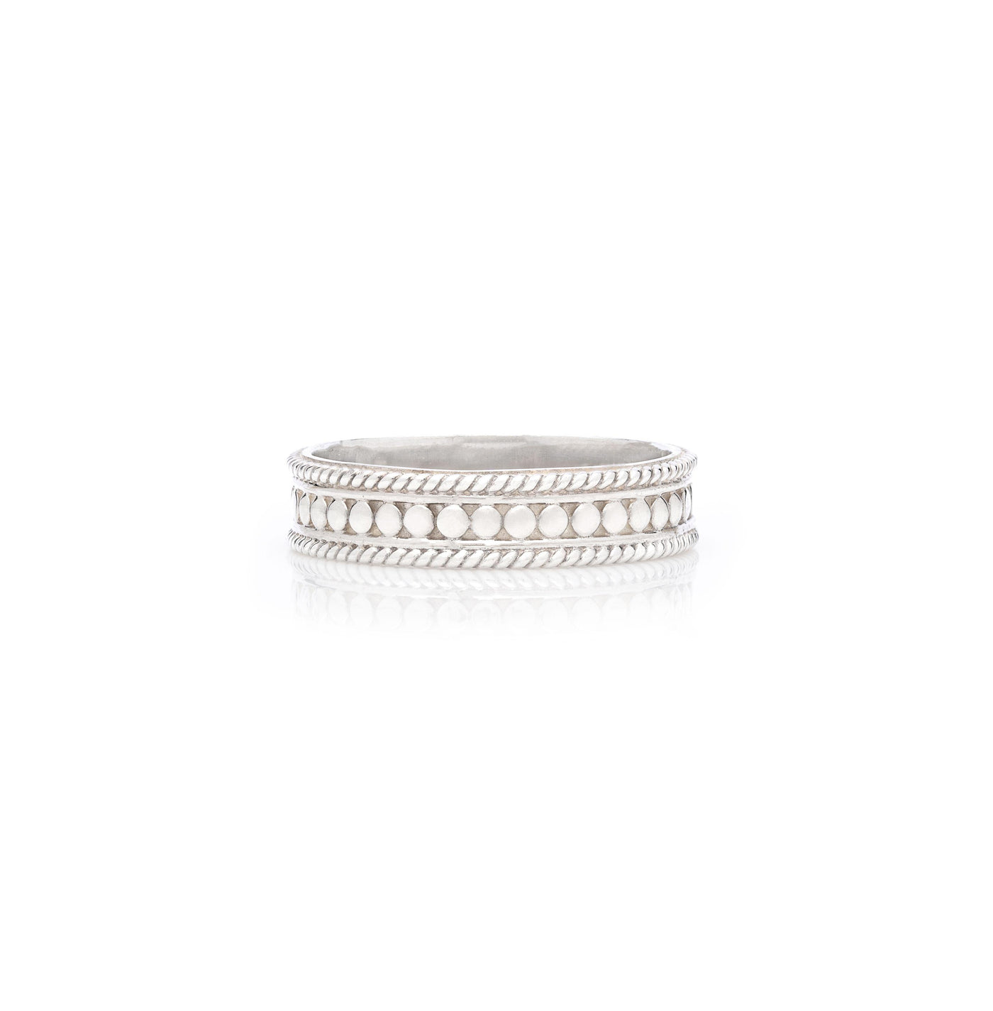 Anna Beck Classic Silver Stacking Dot Ring - Rococo Jewellery