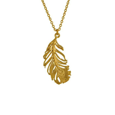 Alex Monroe Peacock Feather Necklace - Rococo Jewellery