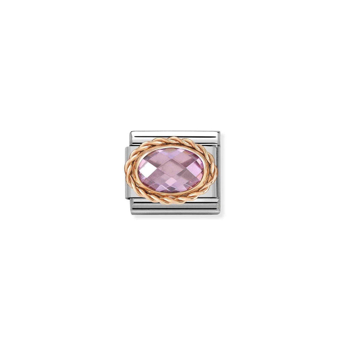 Nomination Rose Gold and Pink Cubic Zirconia Link - Rococo Jewellery