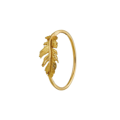 Alex Monroe 18ct Gold Plume Feather Ring - Rococo Jewellery