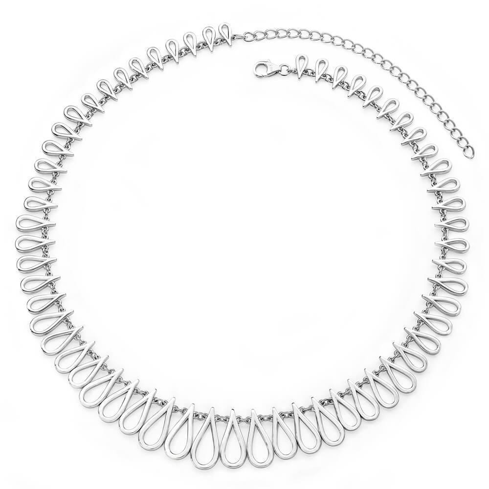 Lucy Q Large Petal Necklace in Sterling Silver - Rococo Jewellery
