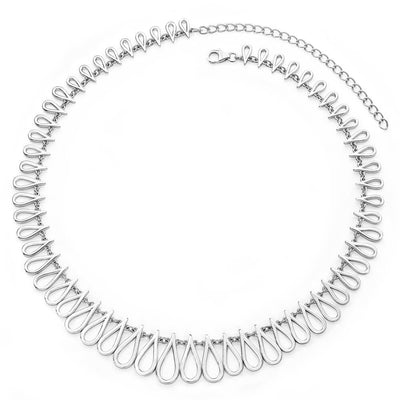 Lucy Q Large Petal Necklace in Sterling Silver - Rococo Jewellery