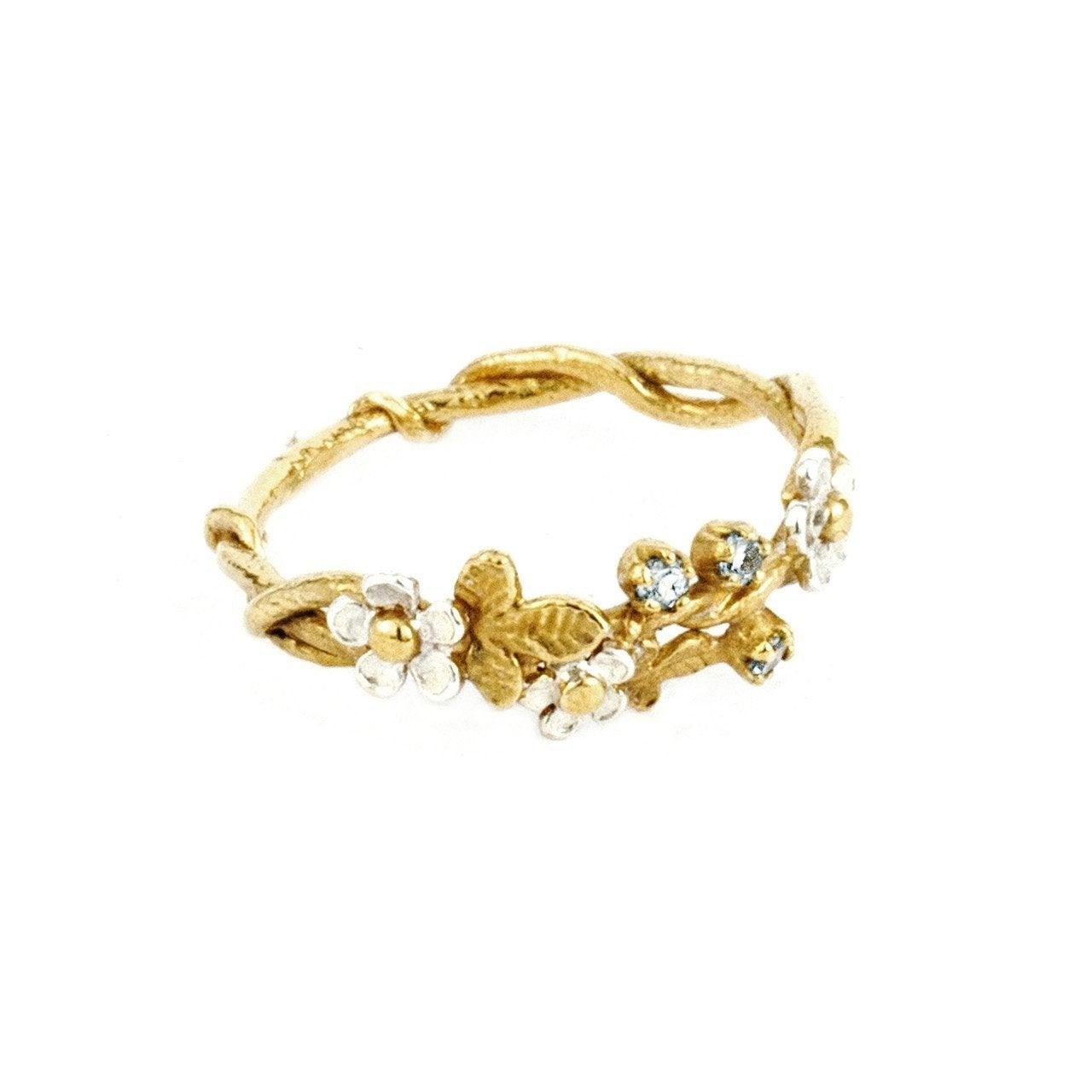 Alex Monroe Posy Twist Ring - Rococo Jewellery