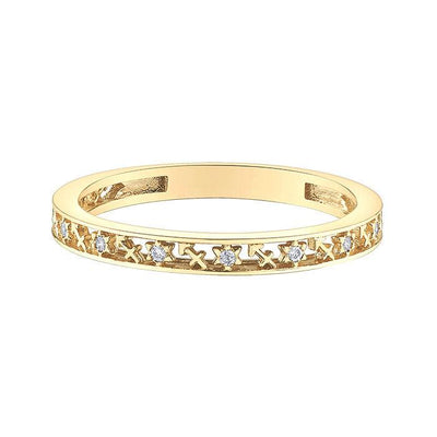 10ct Gold & Diamond Sagittarius Zodiac Ring - Rococo Jewellery
