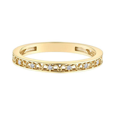 10ct Gold & Diamond Taurus Zodiac Ring - Rococo Jewellery