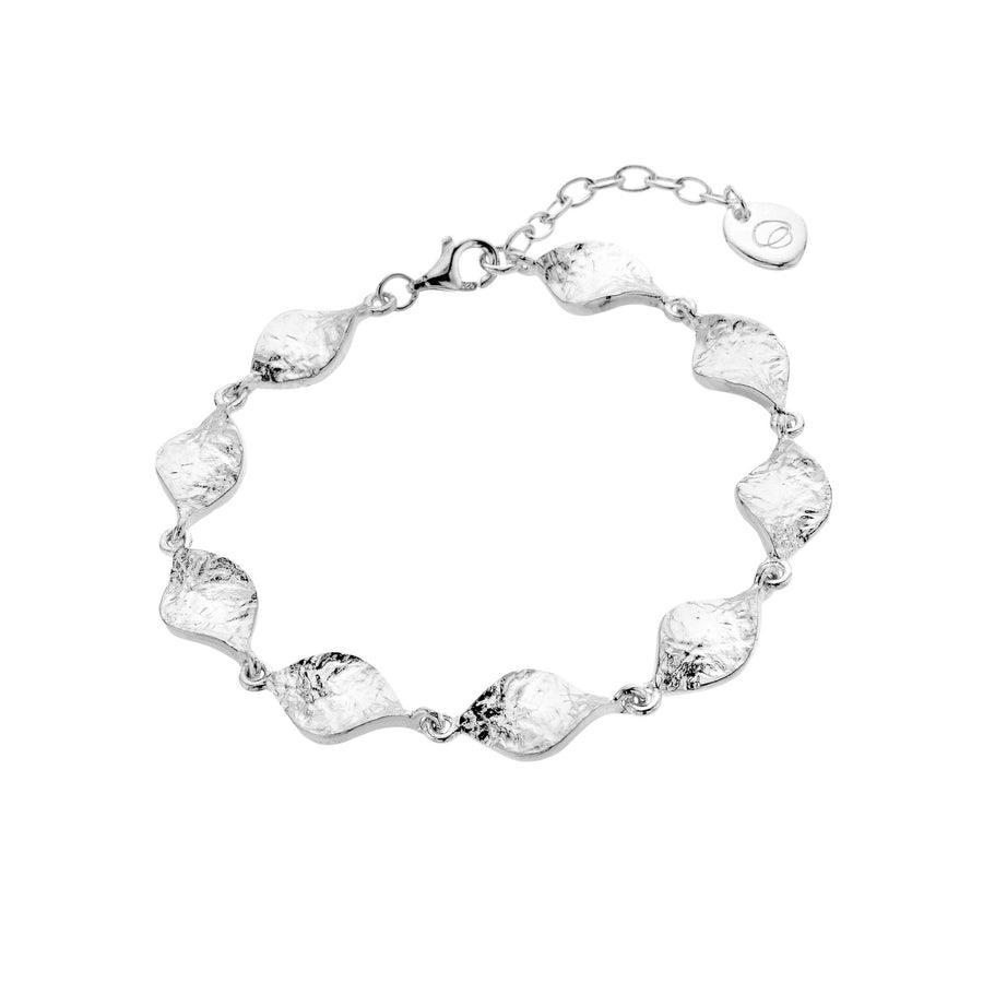 Sea Gems Sterling Silver Textured Twist Bracelet - Rococo Jewellery