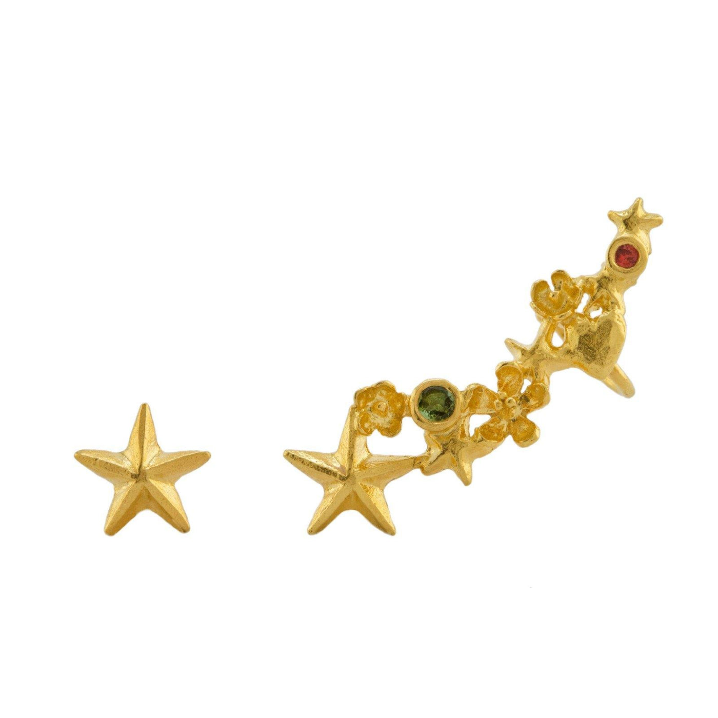 Alex Monroe Asymmetric Celestial Climber Earrings - Rococo Jewellery