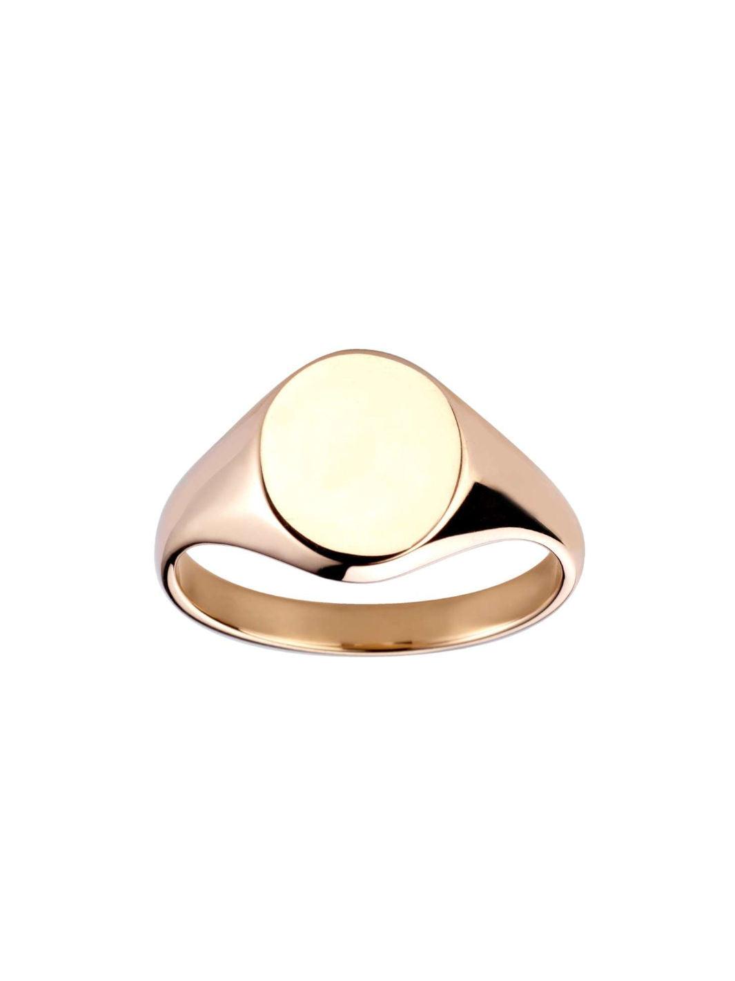 9ct Yellow Gold Mens Signet Ring - Rococo Jewellery