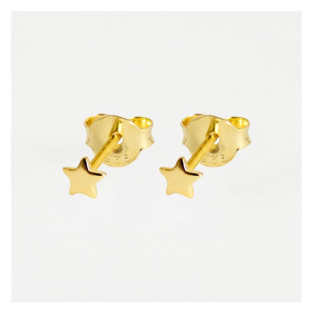 Kingsley Ryan Gold Vermeil Star Stud Earrings - Rococo Jewellery