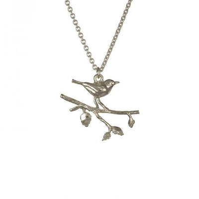 Alex Monroe Single Warbler on a Branch Necklace - Rococo Jewellery