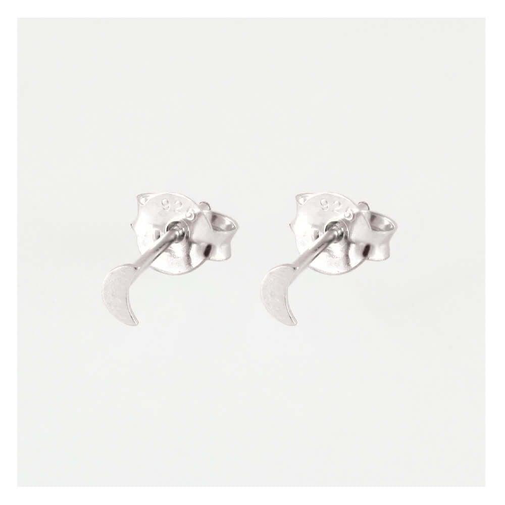Kingsley Ryan Crescent Moon Stud Earrings - Rococo Jewellery