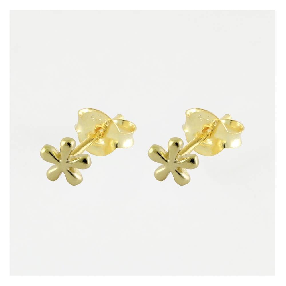 Kingsley Ryan Sterling Silver Flower Stud Earrings - Rococo Jewellery